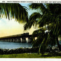 Train Crossing Moser Channel, F.E.C. Railway, Key West Extension, Florida