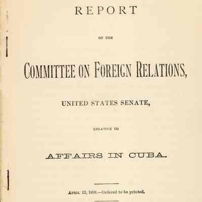 Report of the Committee on Foreign Relations, United States Senate, Relative to Affairs in Cuba: © Key West Art & Historical Society