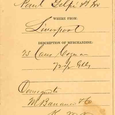 Customs Import Receipt: © Key West Art & Historical Society