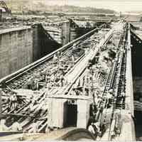 Panama Canal Construction at Gatun Locks