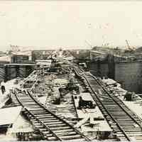 Panama Canal Construction at Gatun Locks