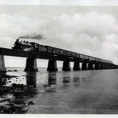 Florida East Coast Railway Train on the Seven Mile Bridge