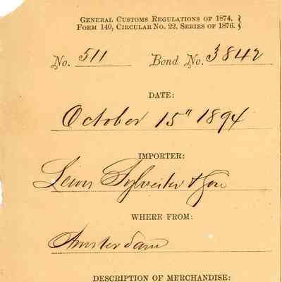 Customs Import Receipt