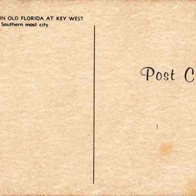 Quaint Street in Old Florida at Key West, the Southern Most City: © Key West Art & Historical Society