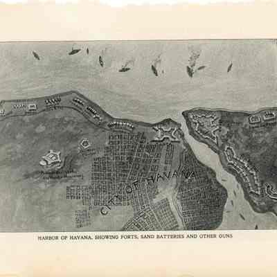USS MAINE and Havana Harbor Map