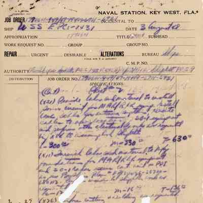 USS EPCS-1431 Job Order