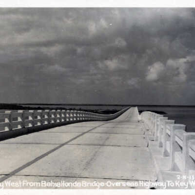 Looking Toward Key West from Bahia Honda Bridge - Overseas Highway to Key West, Fla.