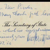 Note from John Foster Douglas to Joseph Pinder