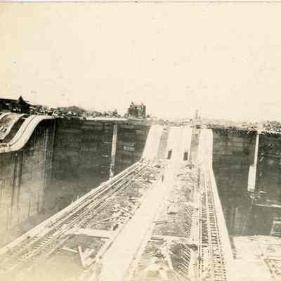 Panama Canal Construction at Gatun Locks