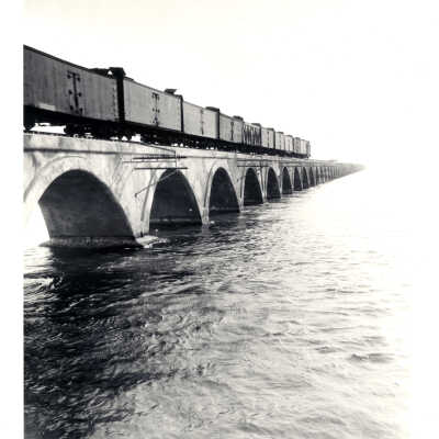 Florida East Coast Railway Train on Long Key Viaduct