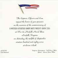 USS KEY WEST (SSN 722) Commissioning Invitation