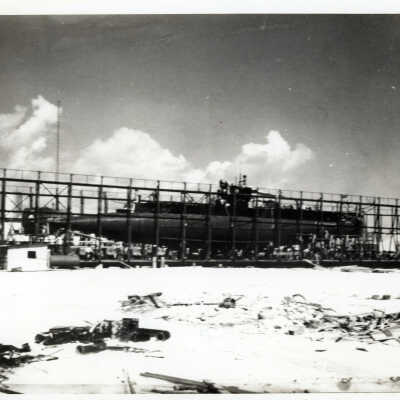 U.S. Navy Submarine in the Marine Railway