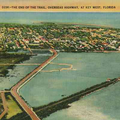 The end of Overseas Highway at Key West