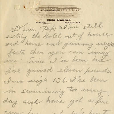 Letter from James Buckley to His Father