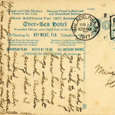 Over Sea Hotel, Key West, Fla.