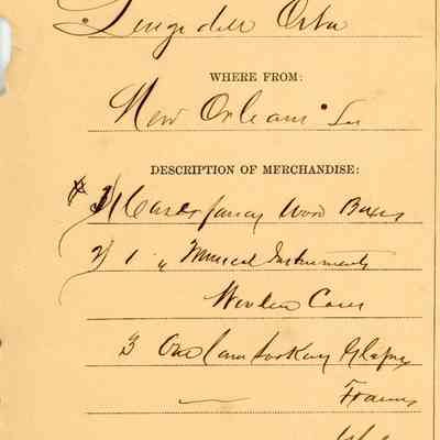 Customs Import Receipt: © Key West Art & Historical Society