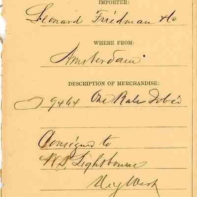 Customs Import Receipts