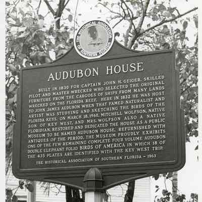 Audubon House Historic Marker