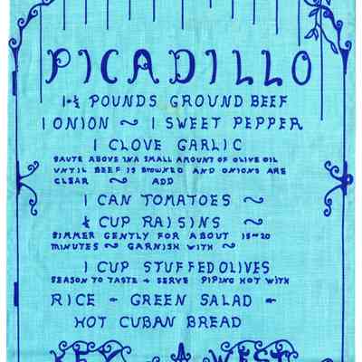 Picadillo Recipe Tea Towel