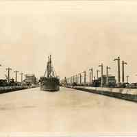 U.S.S. Severn on the Panama Canal