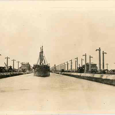 U.S.S. Severn on the Panama Canal