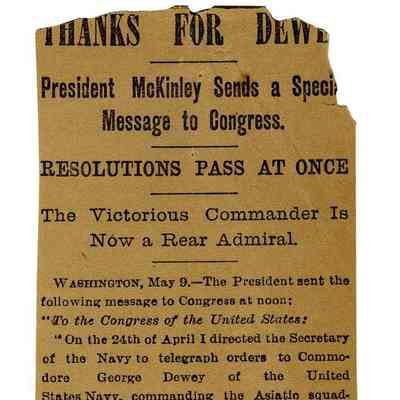 Newspaper Clipping of Rear Admiral George Dewey Promotion