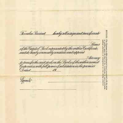 Mirasol, Incorporated Stock Certificate: © Key West Art & Historical Society