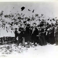 Henry M. Flagler and Mayor Joseph Fogarty at the Arrival of the First Train to Key West