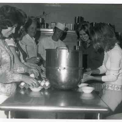 US Navy Spouses Baking in Mess Hall