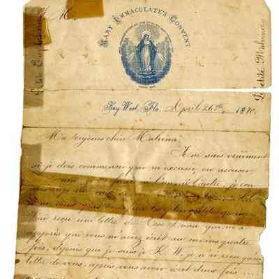 Letter from Sister M. Euphrasia from Convent of Mary Immaculate