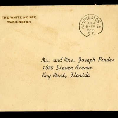 Envelope from The White House Addressed to Joseph Pinder