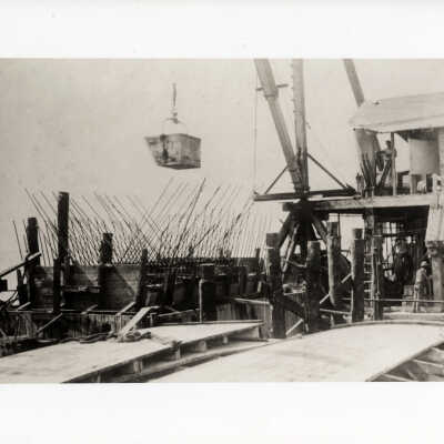 Pouring Concrete for Florida East Coast Railway Bridge