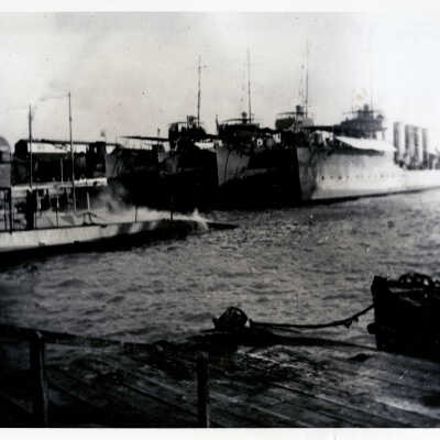 Four Stack Destroyers in Key West Harbor