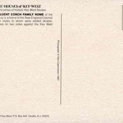 Affluent Conch Family Home: © Key West Art & Historical Society