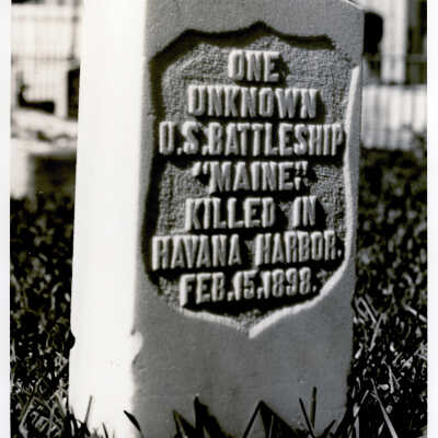 USS MAINE Headstone at Key West Cemetery