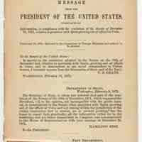 Message from the President of the United States