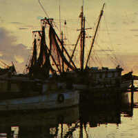 Key West Shrimp Fleet at Sunset