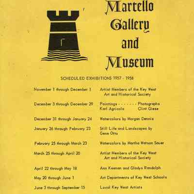Key West Art & Historical Society 1957-1958 Season Poster