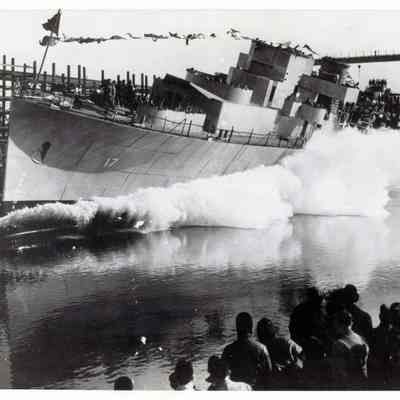Launch of USS KEY WEST (PF-17)