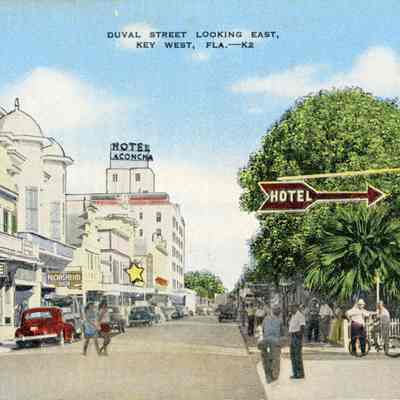 Duval Street Looking East, Key West, Fla.