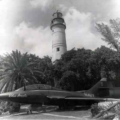 Blue Angels Airplane at Key West Lighthouse