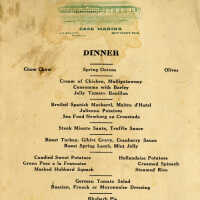 Casa Marina Dinner Menu