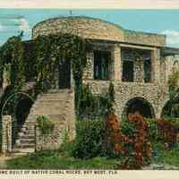          A Key West Home Built of Native Coral Rocks, Key West, Fla.; © Key West Art & Historical Society
   