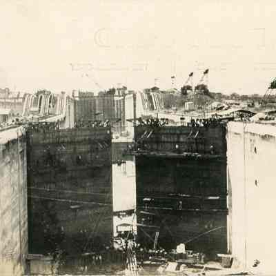 Panama Canal Construction at Gatun Locks