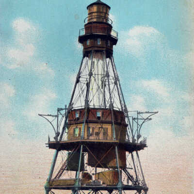Light House in the Ocean, Near Key West, Fla.