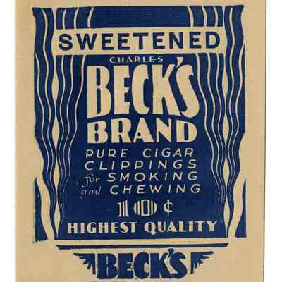 Charles Beck's Brand Cigar Scraps Bag