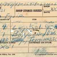 Shop Stores Issued Receipt