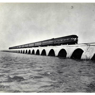 Florida East Coast Railway Train on Long Key Viaduct