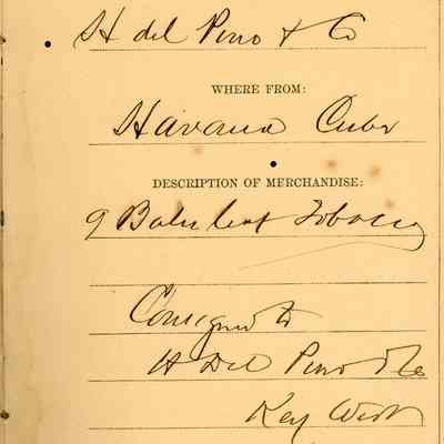 Customs Import Receipt: © Key West Art & Historical Society