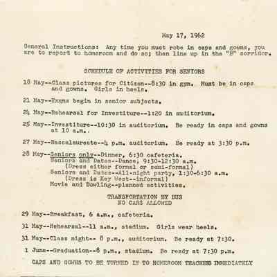 Key West High School Graduation and Commencement Schedule